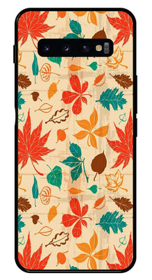 Leafs Design Metal Mobile Case for Samsung Galaxy S10 Plus