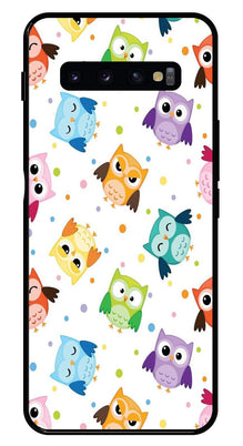 Owls Pattern Metal Mobile Case for Samsung Galaxy S10 Plus