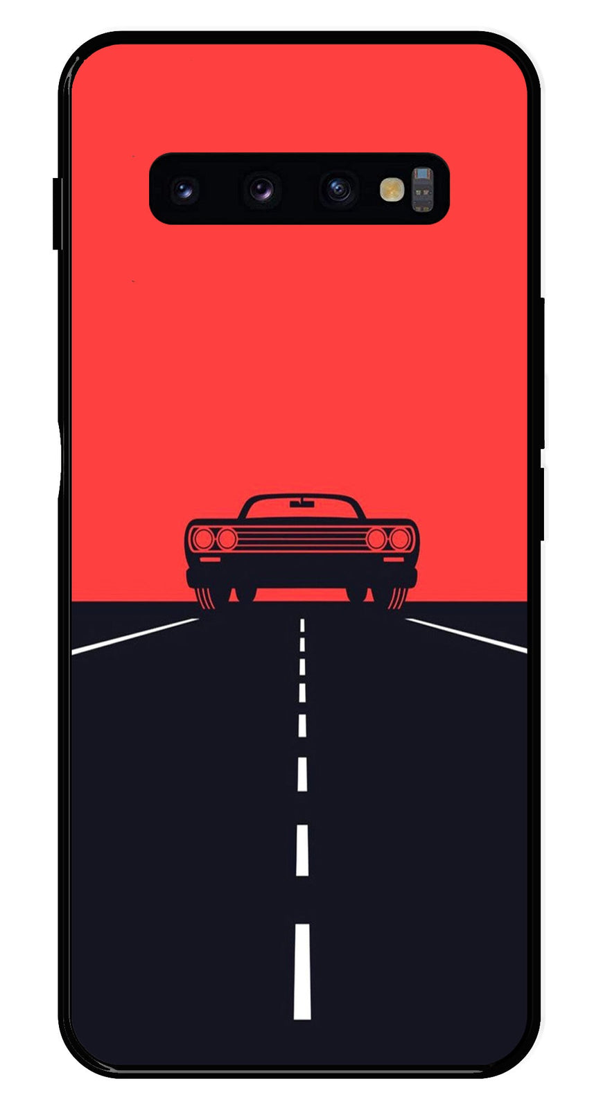 Car Lover Metal Mobile Case for Samsung Galaxy S10 Plus   (Design No -21)