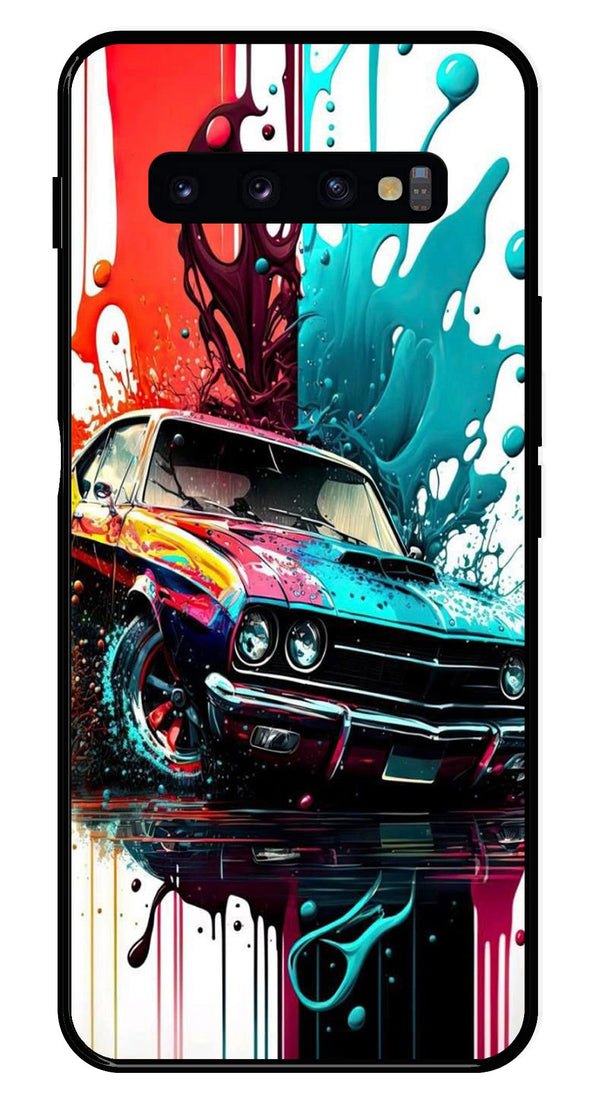 Vintage Car Metal Mobile Case for Samsung Galaxy S10 Plus   (Design No -29)