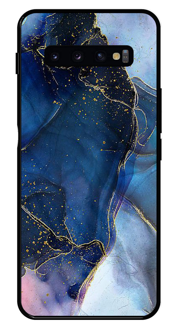 Blue Marble Metal Mobile Case for Samsung Galaxy S10 Plus   (Design No -34)