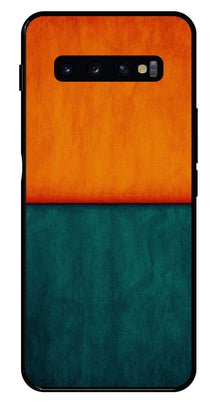 Orange Green Pattern Metal Mobile Case for Samsung Galaxy S10 Plus