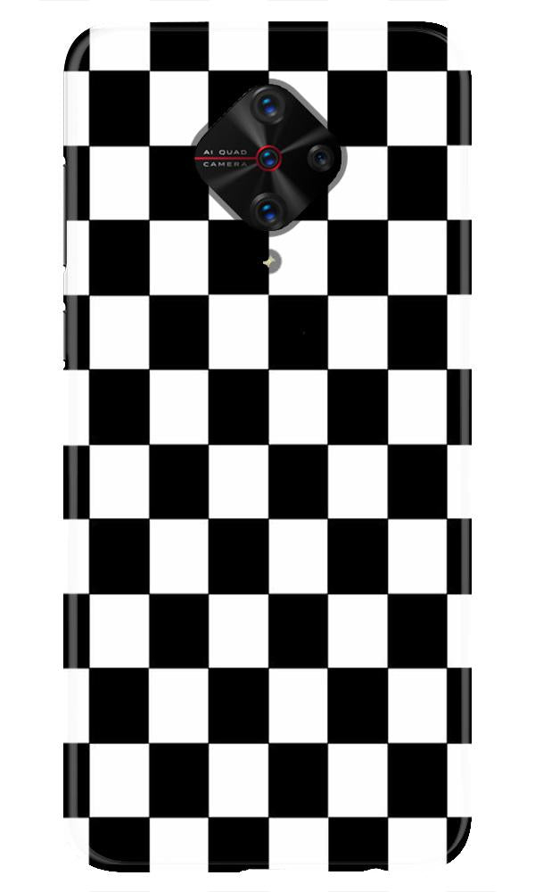 Black White Boxes Mobile Back Case for Vivo S1 Pro   (Design - 372)