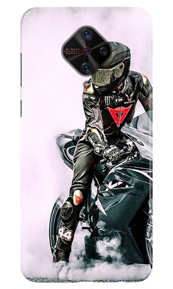 Biker Mobile Back Case for Vivo S1 Pro   (Design - 383)