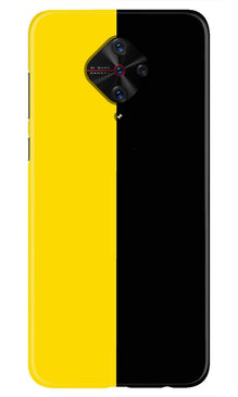 Black Yellow Pattern Mobile Back Case for Vivo S1 Pro   (Design - 397)