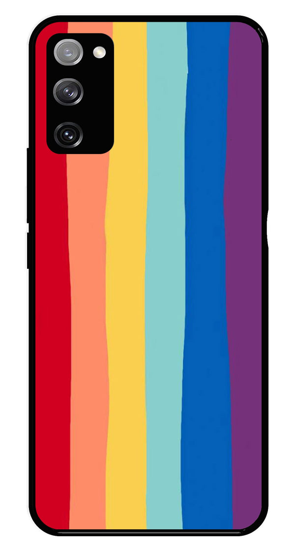 Rainbow MultiColor Metal Mobile Case for Samsung Galaxy S20 FE 5G   (Design No -03)