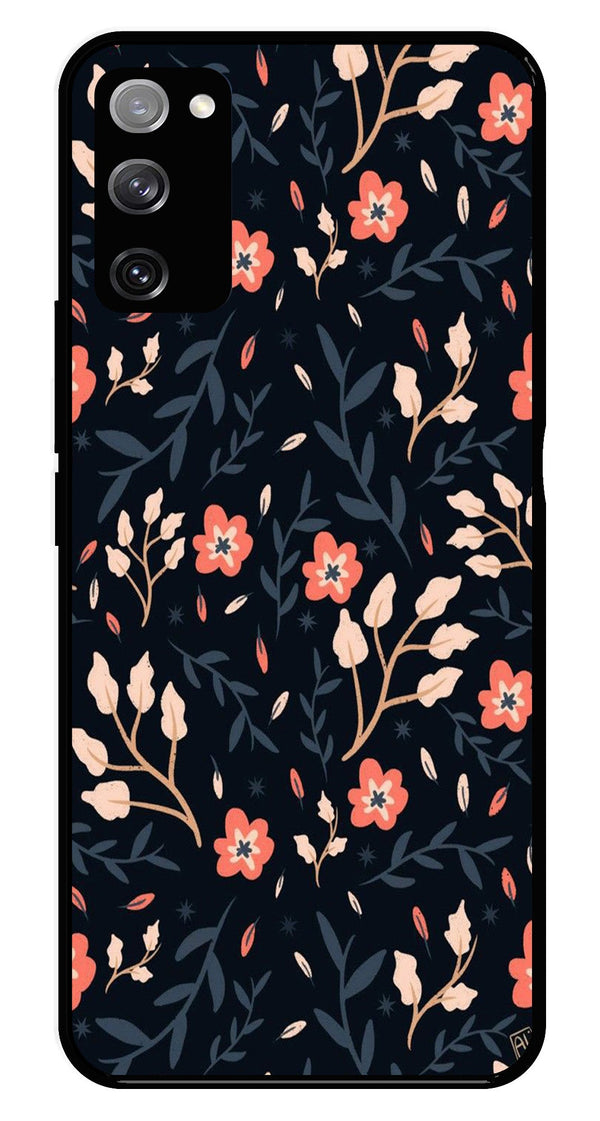Floral Pattern Metal Mobile Case for Samsung Galaxy S20 FE 5G   (Design No -10)
