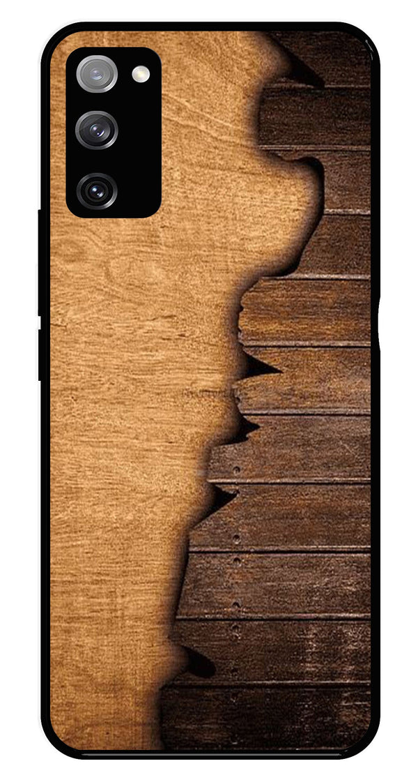 Wooden Design Metal Mobile Case for Samsung Galaxy S20 FE 5G   (Design No -13)