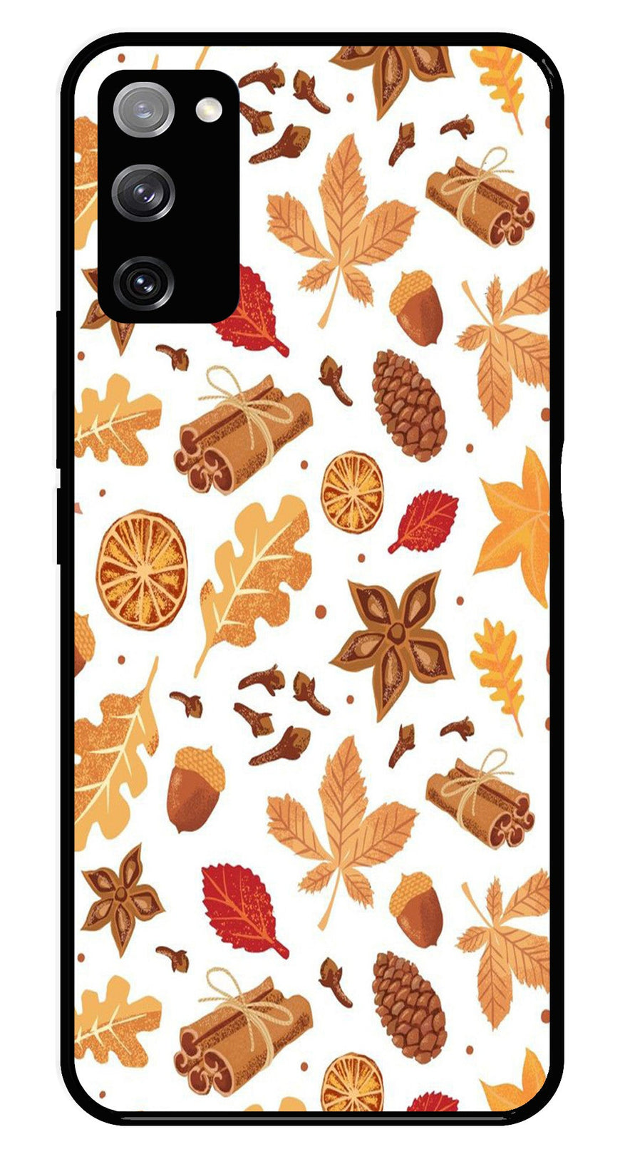 Autumn Leaf Metal Mobile Case for Samsung Galaxy S20 FE 5G   (Design No -19)