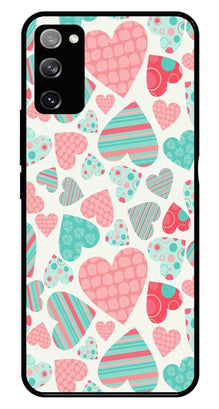 Hearts Pattern Metal Mobile Case for Samsung Galaxy S20 FE 5G