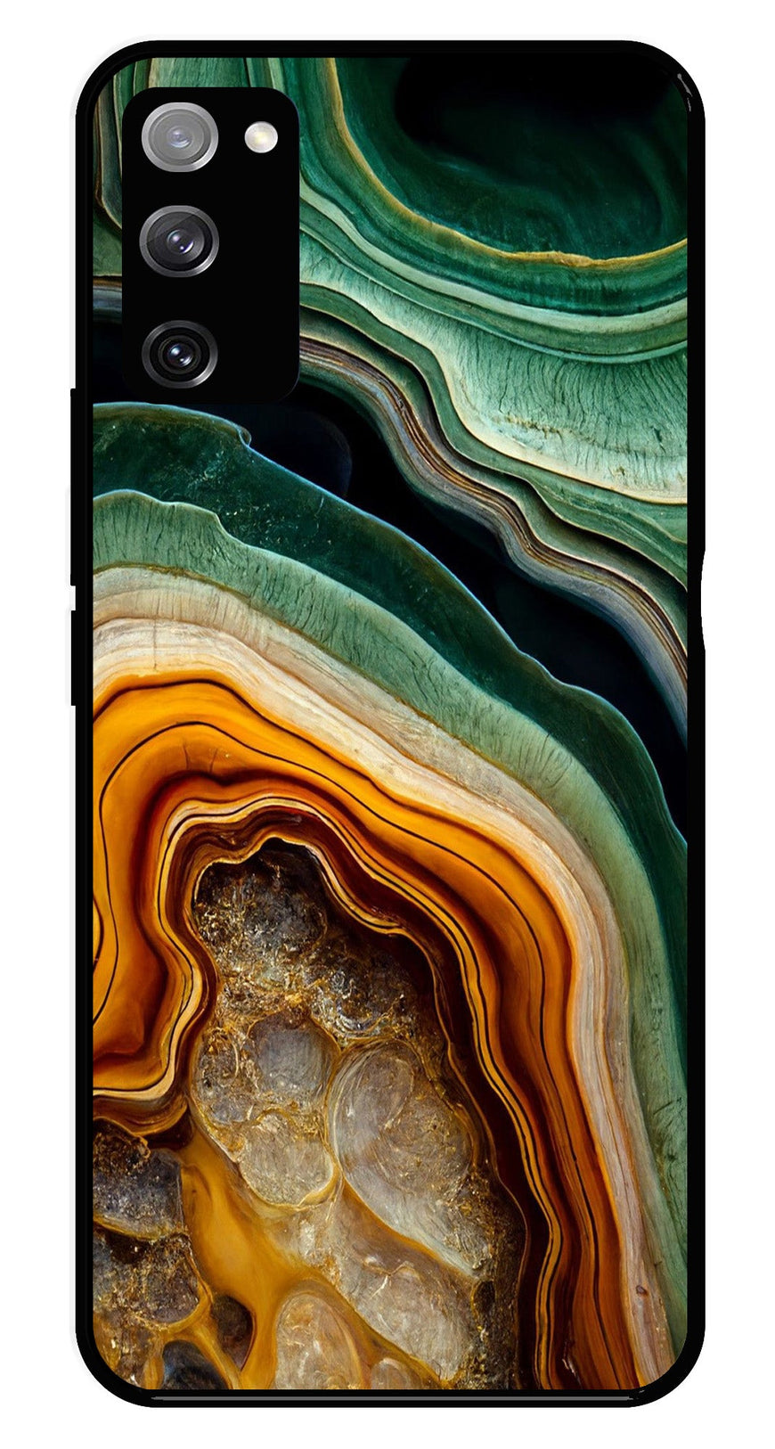 Marble Design Metal Mobile Case for Samsung Galaxy S20 FE 5G   (Design No -28)