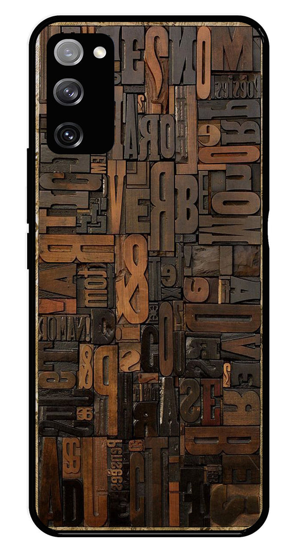 Alphabets Metal Mobile Case for Samsung Galaxy S20 FE 5G   (Design No -32)