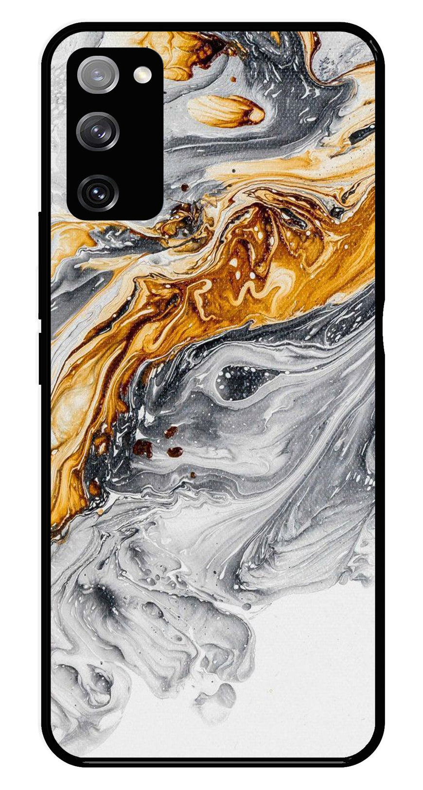 Marble Pattern Metal Mobile Case for Samsung Galaxy S20 FE 5G   (Design No -36)