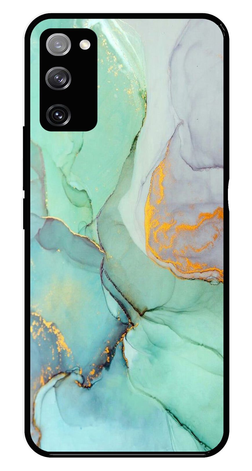 Marble Design Metal Mobile Case for Samsung Galaxy S20 FE 5G   (Design No -46)