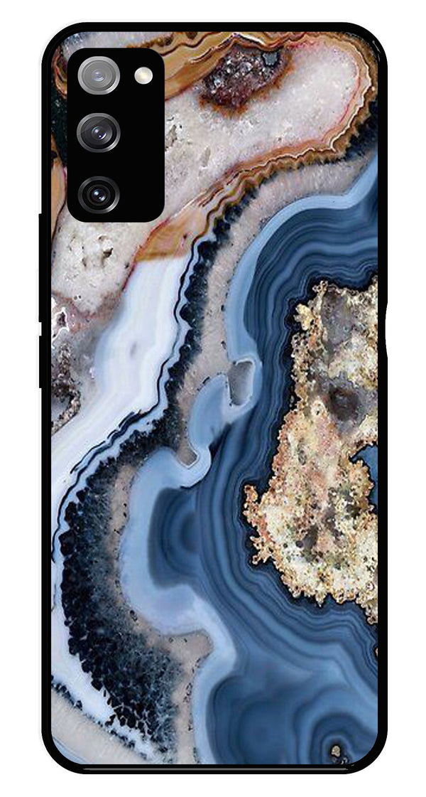 Marble Design Metal Mobile Case for Samsung Galaxy S20 FE 5G   (Design No -53)