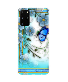 Blue Butterfly Mobile Back Case for Galaxy S20 Plus (Design - 21)