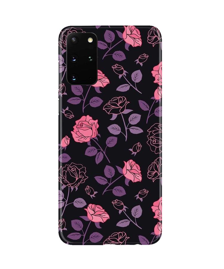 Rose Black Background Case for Galaxy S20 Plus