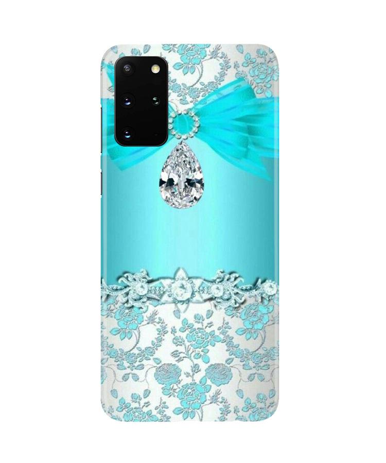 Shinny Blue Background Case for Galaxy S20 Plus