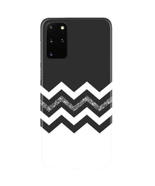 Black white Pattern2Mobile Back Case for Galaxy S20 Plus (Design - 83)