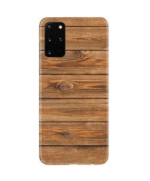 Wooden Look Mobile Back Case for Galaxy S20 Plus  (Design - 113)