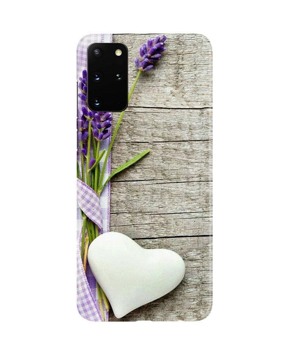 White Heart Case for Galaxy S20 Plus (Design No. 298)