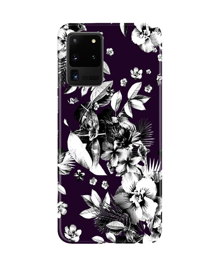 white flowers Case for Galaxy S20 Ultra