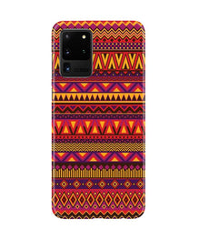Zigzag line pattern2 Mobile Back Case for Galaxy S20 Ultra (Design - 10)