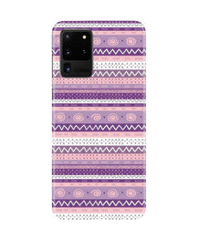 Zigzag line pattern3 Mobile Back Case for Galaxy S20 Ultra (Design - 11)