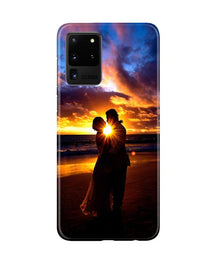 Couple Sea shore Mobile Back Case for Galaxy S20 Ultra (Design - 13)