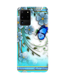 Blue Butterfly Mobile Back Case for Galaxy S20 Ultra (Design - 21)