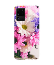 Coloful Daisy Mobile Back Case for Galaxy S20 Ultra (Design - 73)