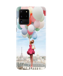 Girl with Baloon Mobile Back Case for Galaxy S20 Ultra (Design - 84)