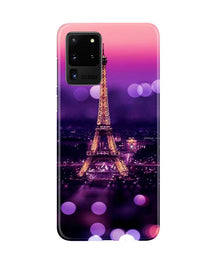 Eiffel Tower Mobile Back Case for Galaxy S20 Ultra (Design - 86)