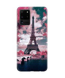 Eiffel Tower Mobile Back Case for Galaxy S20 Ultra  (Design - 101)