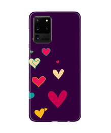 Purple Background Mobile Back Case for Galaxy S20 Ultra  (Design - 107)