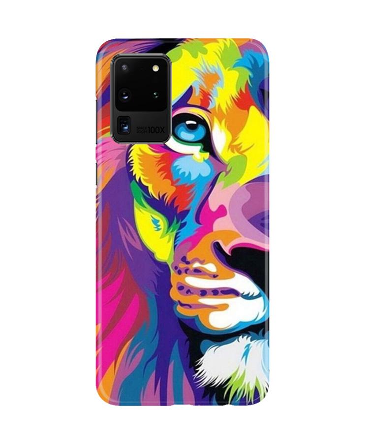 Colorful Lion Case for Galaxy S20 Ultra  (Design - 110)