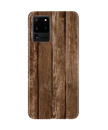 Wooden Look Mobile Back Case for Galaxy S20 Ultra  (Design - 112)