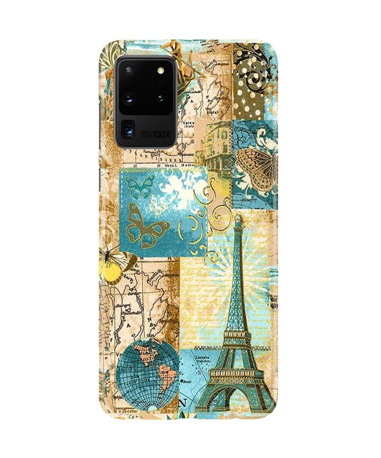 Travel Eiffel Tower Case for Galaxy S20 Ultra (Design No. 206)