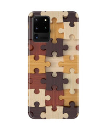 Puzzle Pattern Mobile Back Case for Galaxy S20 Ultra (Design - 217)