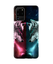 Wolf fight Mobile Back Case for Galaxy S20 Ultra (Design - 221)