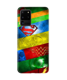 Superheros Logo Mobile Back Case for Galaxy S20 Ultra (Design - 251)