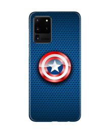 Captain America Shield Mobile Back Case for Galaxy S20 Ultra (Design - 253)