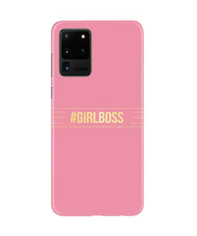 Girl Boss Pink Mobile Back Case for Galaxy S20 Ultra (Design - 263)