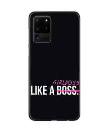 Like a Girl Boss Mobile Back Case for Galaxy S20 Ultra (Design - 265)