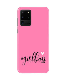 Girl Boss Pink Mobile Back Case for Galaxy S20 Ultra (Design - 269)