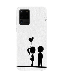 Cute Kid Couple Mobile Back Case for Galaxy S20 Ultra (Design - 283)