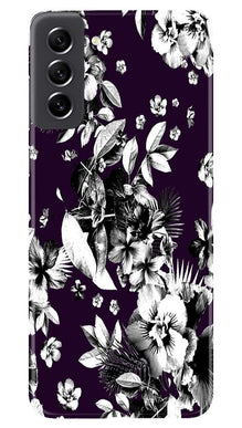 white flowers Mobile Back Case for Samsung Galaxy S21 FE 5G (Design - 7)