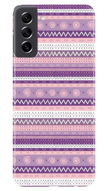 Zigzag line pattern3 Mobile Back Case for Samsung Galaxy S21 FE 5G (Design - 11)
