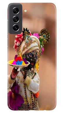 Lord Krishna2 Mobile Back Case for Samsung Galaxy S21 FE 5G (Design - 17)