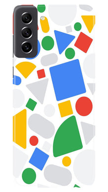 Circul Squar & Tringle Art Mobile Back Case for Samsung Galaxy S21 FE 5G (Design - 18)